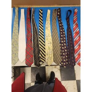 Lot 10 Mens Ties Tommy Hilfiger Ferraud Stacy Adams Ziggurat Halston Arnold